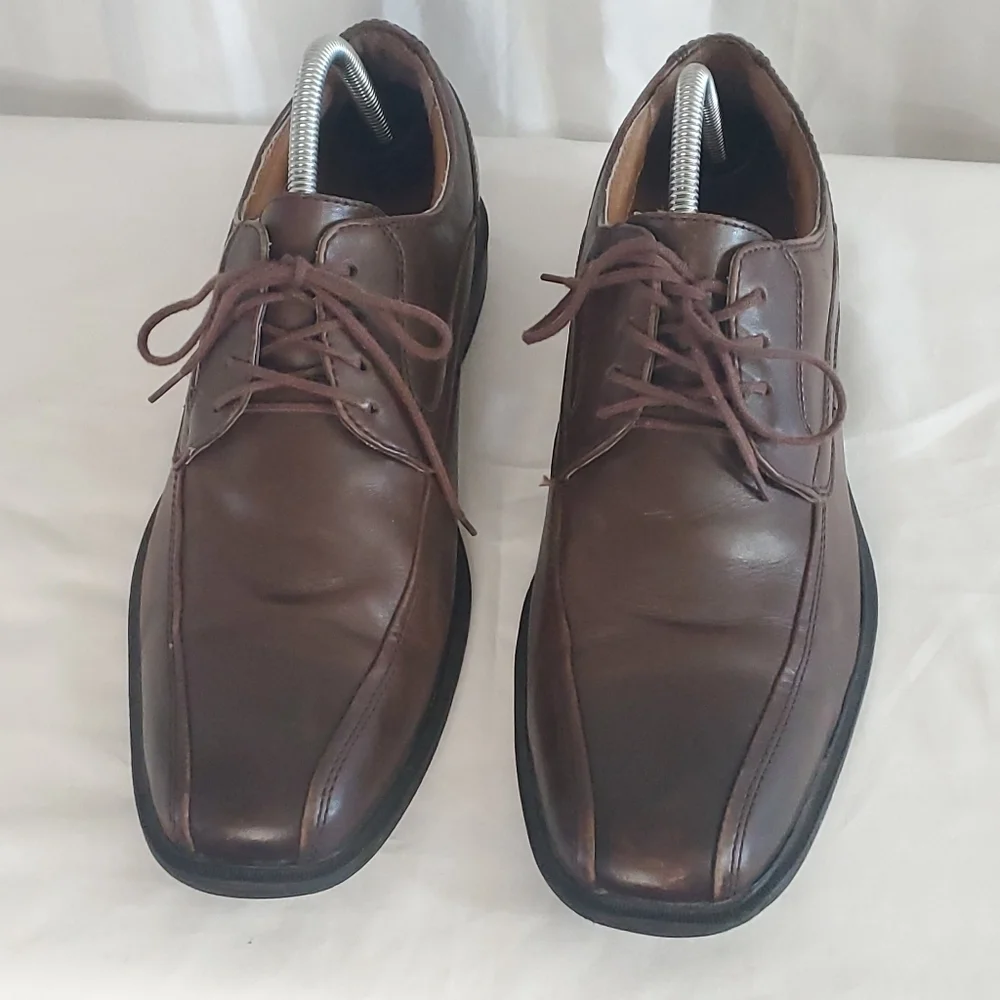 GH Bass Mens Gordon II Brown Lace Up Leather Oxford Dress Shoes Size 10 M